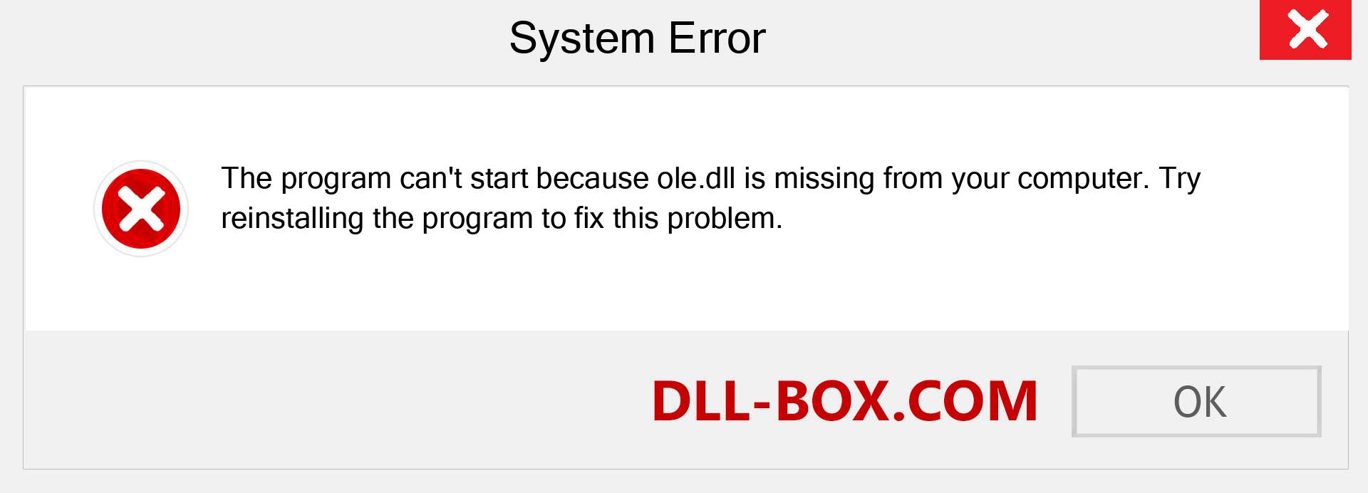  ole.dll file is missing?. Download for Windows 7, 8, 10 - Fix  ole dll Missing Error on Windows, photos, images